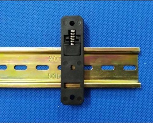 RB-233 Plastic Nylon Spring Loaded Din Standard Rail Mounting Clip Black 20mm Width