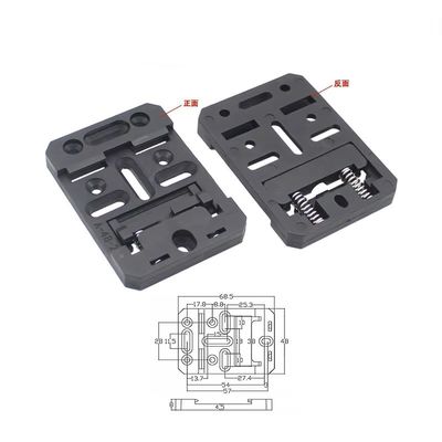 48mm Width Universal DIN Rail Mounting Clip Snap in Din-Rail Mounting Bracket DIN Rail Fixed Clamp Aluminum Alloy Solid State Relay Clip for 35mm Din Rail Slotted
