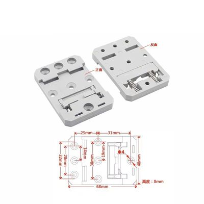 Din Rail Mount , Plastic PA66 Nylon Black 35mm Din Rail Clamp Din Rail Mounting Clip Din Rail Mounting Bracket 48mm Width A-48-1