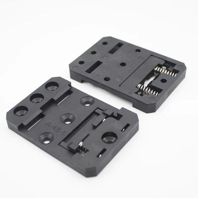 Din Rail Mount , Plastic PA66 Nylon Black 35mm Din Rail Clamp Din Rail Mounting Clip Din Rail Mounting Bracket 48mm Width A-48-1