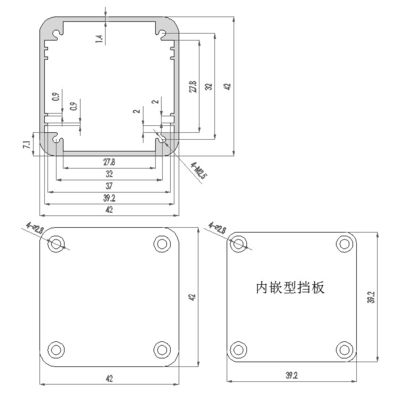 42*42*80mm One-body Metal Aluminum Housing For Solar Panel Enclosure In White and Black Color