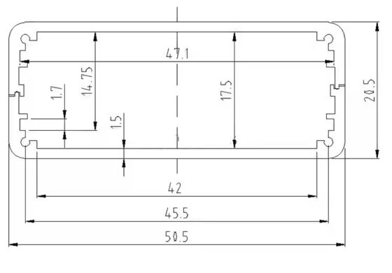 Corrosion Resistance Anodizing Black and Silver Extruded Aluminum Enclosure Housing For Industrial Control Panels