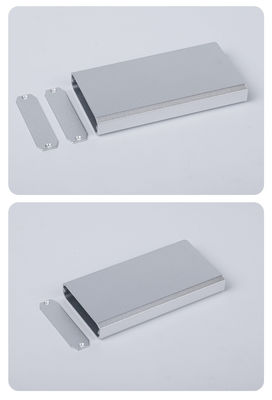 52*13*110mm Customizable Flat Aluminum Case In Silver Color For Electronics PCB Fitting