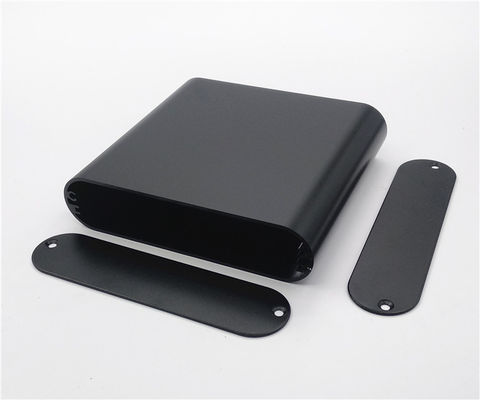 108*26*100mm Custom Matt Black Extruded Aluminum Metal Enclosure for Electronic Projects