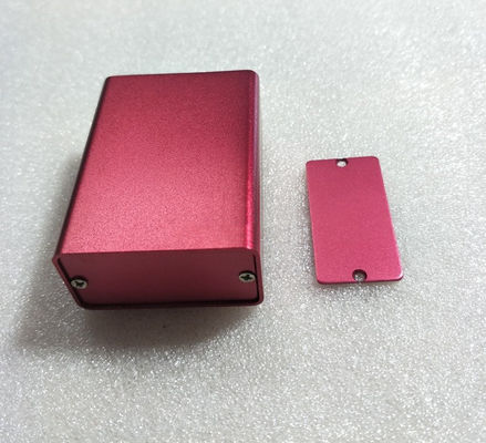 OEM Black Red Sandblasting Extruded Aluminum Case In Small Size